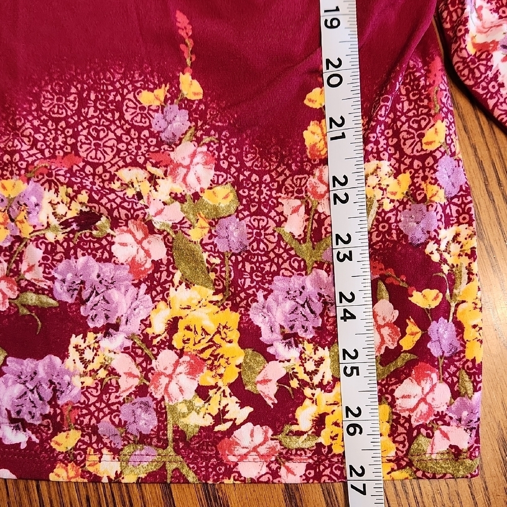 JM Collection Floral Belted Top - Picture 14 of 14